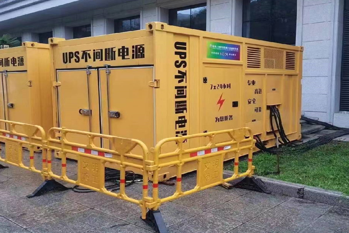 麟游发电机租赁施工现场